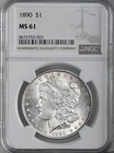 1890-P  $1  MORGAN SILVER DOLLAR  "PHILADELPHIA MINT"  NGC MS61 #8672753-025