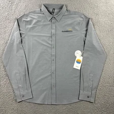 Vuori Shirt Mens Large Light Cloud Gray Bridge Button Down L/S V1002 NEW