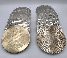 10 Bath & Body Works Candle Lids ONLY Silver Gold Tone Decorative Craft DIY