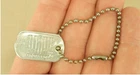 Vintage 1964 Hasbro GI Joe Action Figure Dog Tag with Bead Chain C7