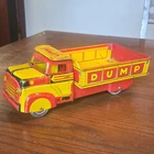 Marx Vintage Tin Lumar Construction Company Dump Truck Toy 1940