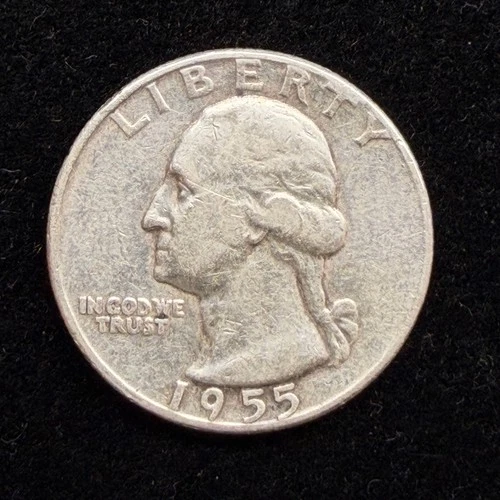 90% Silver - 1955 Washington Quarter  - 14-1