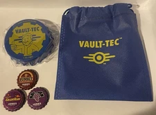 Fallout Jones Soda Vault-Tec Bottle Opener Magnet , 3 Caps, and Mini Bag