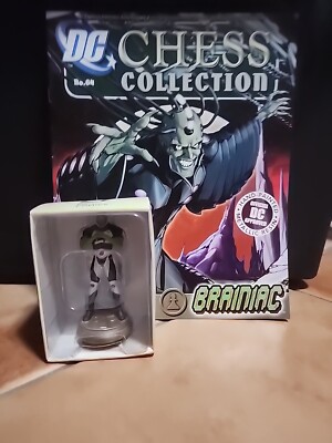Eaglemoss 4'' DC Chess Collection ''Brainiac #64'' Black Pawn Figurine W Comic Book