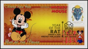 Chinese Lunar New Year of the Rat - Mickey Mouse 2020 FDC #653 | eBay