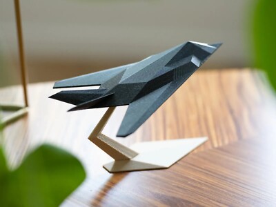 Lockheed F-117 Nighthawk Stealth Fighter 3D Printed Model Kit with Display Stand