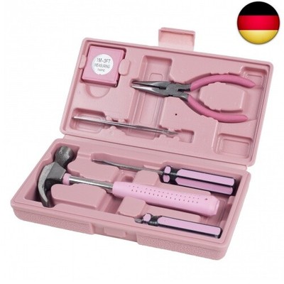 Stalwart 75-HT2007 Household Hand Tools, Pink Tool Set - 9 Piece by Set