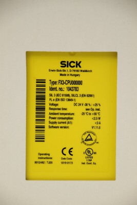 Sick FX3-CPU000000 V1.11.0