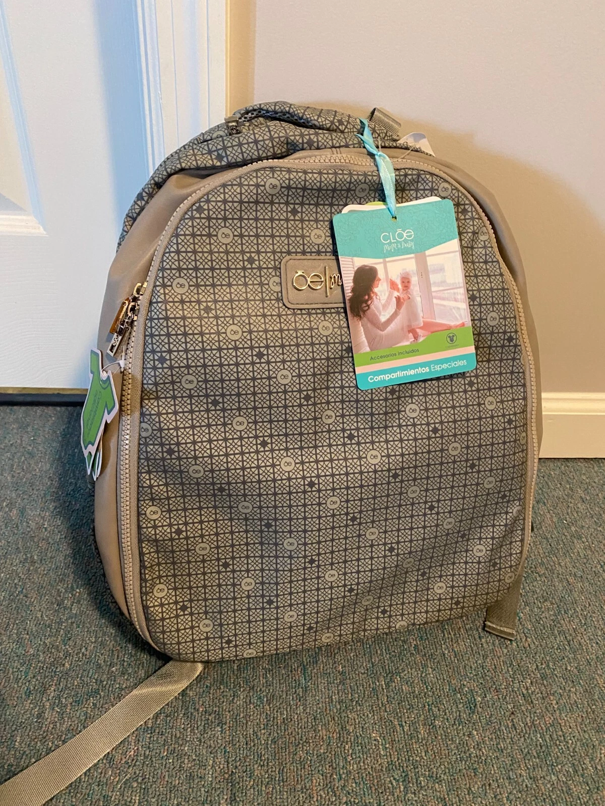 Cloe Designer 11 Pocket Diaper Bag / Backpack + Changing Pad