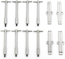 Chrome Tall T-bar Valve Cover Hold Down Set For Chevy Sbc 283 327 350 Bolts Tabs Chrome Tall T-bar Valve Cover Hold Down Set For Chevy Sbc 283 327 350 Bolts Tabs