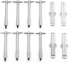 Chrome Tall T-Bar Valve Cover Hold Down Set For Chevy SBC 283 327 350 Bolts Tabs