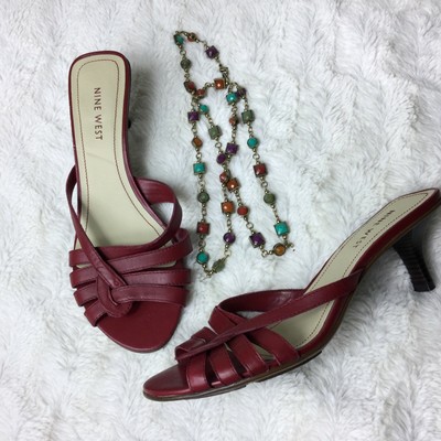 nine west red bottom heels