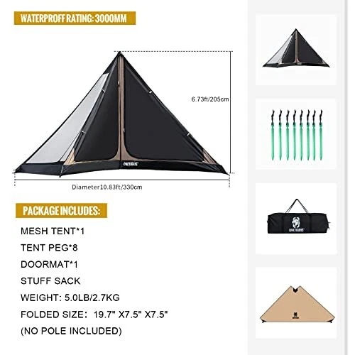 2 Person Mesh Inner Tent with 4000mm Tent Bath Floor for The Northgaze  Travel | eBay
