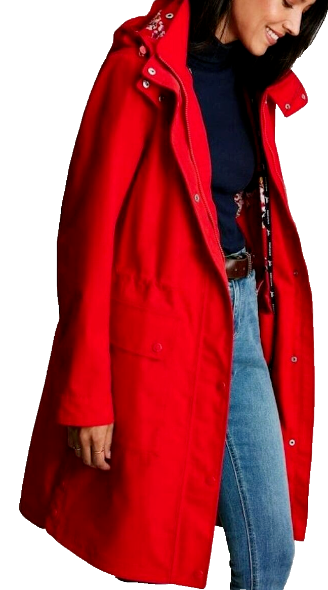 Joules Loxley Longline Waterproof Raincoat UK8 BLACK BNWT RRP£149.00