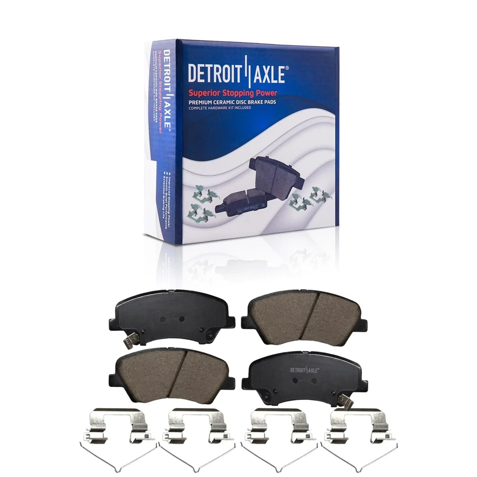 Kit de pastillas de freno delanteras perforadas y ranuradas para Hyundai Accent Kia Rio Foto 4 de 4