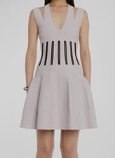 $2991 Alexander McQueen Women's Pink Embroidered Fit-&-Flare Mini Dress Size M