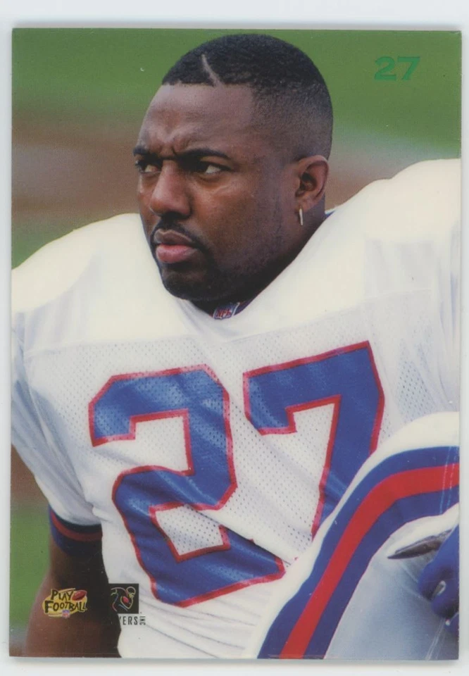 1996 Playoff Contenders Genuine Leather Rodney Hampton New York Giants #27 - Image 2 of 2