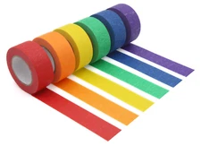 Colored Masking Tape, Colored Painters Tape for Arts & Crafts, Labeling or Codin