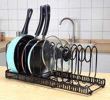 Organizer Adjustable Rack Pot, Pan Chopping board & Lid, 10 dividers Buckingham