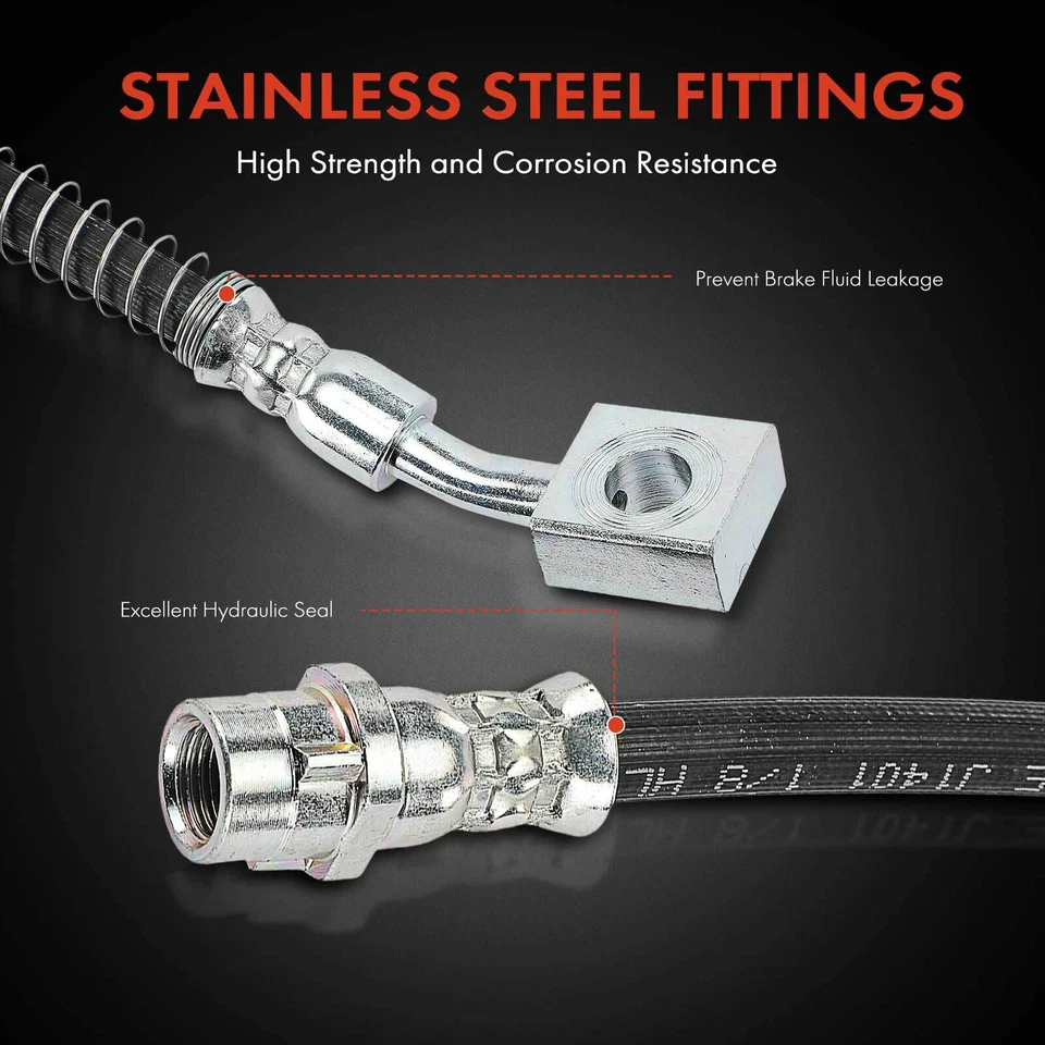 2 передних гидравлических шланга левого и правого тормоза для Buick Cascada 16-17 Cadillac ELR 14-16 - Изображение 4 из 4