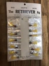 Vintage Fishing Lures Bass Crappie Jacks The Retriever Jig 12 Sealed On Card 🐶