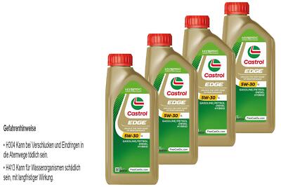 4x1 Liter Castrol EDGE Titanium FST 5W-30 LL Motoröl Motorenöl Engine Oil