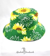 New Summer Vacation Sunflower Bucket Sun Hat Toddler 3-6 months Unisex 18.5"