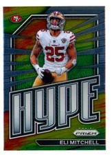 Elijah Mitchell 2021 Prizm HYPE #H10 49ers Rookie SP RC