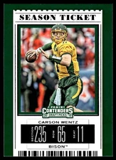 2019 Panini Contenders Draft Picks Collegiate #21 Carson Wentz NRMT or Better