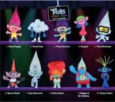 Trolls World Tour Toys Mini Figures Party Favors Decorations Supplies