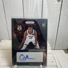 Omari Moore 2023-24 Panini Prizm Signatures Rookie Auto Bucks RSI-MOO
