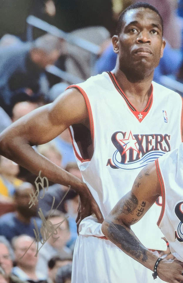 HOF Dual Signed Allen Iverson Dikembe Mutumbo Signed 16x20 Photo PSA Holo 76ers - Image 4 of 4