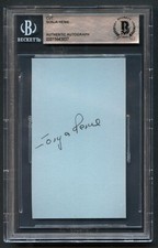 Sonja Henie d1969 signed autograph auto 2x3 cut Actress and Skater BAS Slabbed