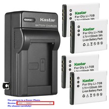 Kastar Battery AC Wall Charger for Olympus Li-70B  Olympus D-700 D-705 Camera