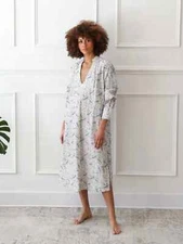 NWT MILLE WomensEsther Long Sleeve Cotton Maxi Dress CAPRI SIZE M