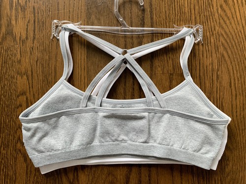 NWT Hanes Set of 6 Girls White Gray Seamless Molded Wire Free Bralette Bras L - Picture 11 of 14