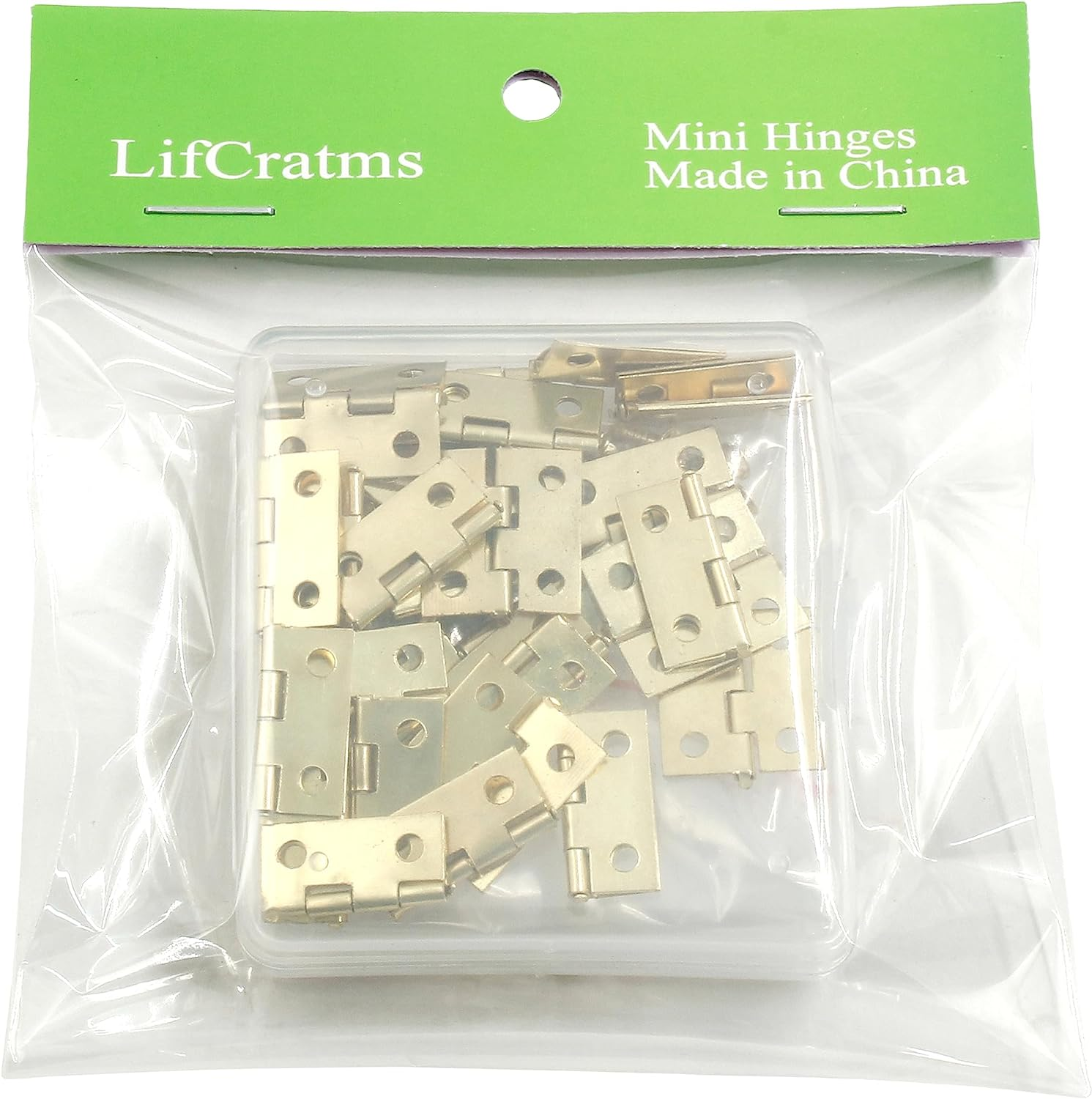 30 Pcs Small Hinges,18 x 15 mm Retro Brass Hinge Miniature Hardware 180