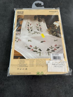 Rico 31002 Cross Stitch tablecloth Kit (80 cm x 80 cm) new Christmas design 31 