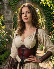 Medieval Viking Handmade Leather Underbust Corset Waist Clincher Fantasy Armour