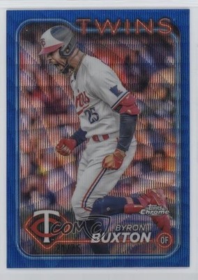 2024 Topps Chrome Blue Wave Refractor 21/75 Byron Buxton #10 0c6