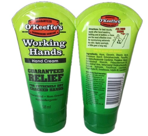 2 X O'Keeffe'S Working Hands Cream Guaranteed Relief Extremely Dry Cracked 58ml - Picture 2 of 2