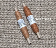 Thread Jute. Orange. 25 Yards Bobbin. Lace Weight.