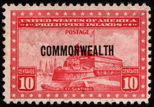 Philippines Stamp Scott 415 Used 10 Cents Fort Santiago w Commonwealth Overprint