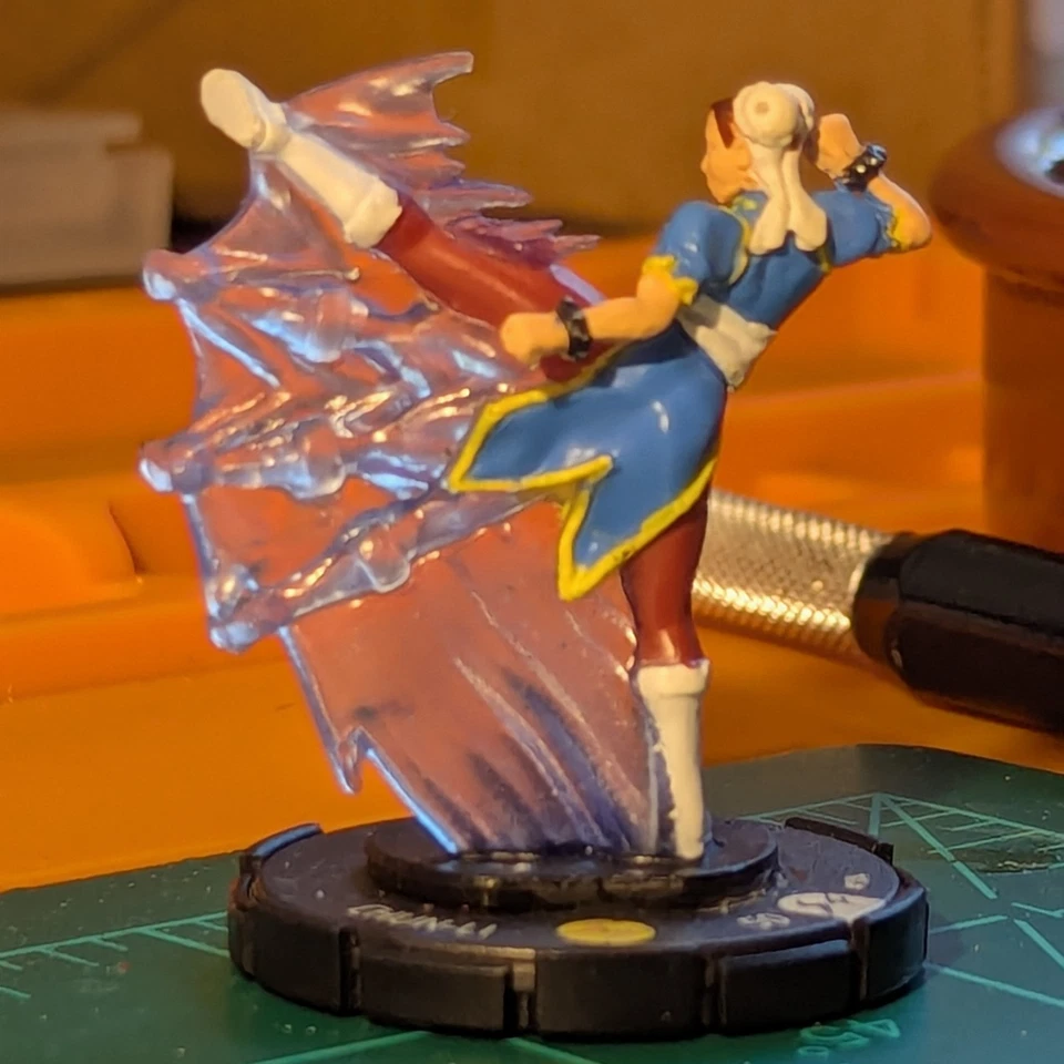 Juego de inicio personalizado Street Fighter 105 Chun-Li Heroclix miniatura Mini VixyClix Foto 2 de 4