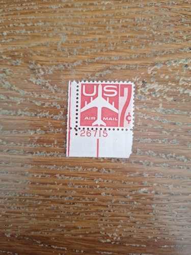 1960 U.S. AIRMAIL 7c Carmine Airplane #C-60 - Bild 1 von 2