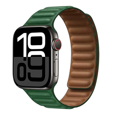  RESTOCK  Leder Magnet Loop Armband für Apple Watch Series
