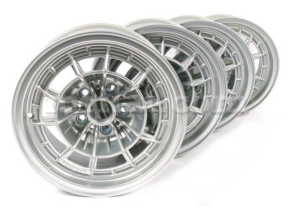 Ferrari 246 GT GTS Silver Campagnola Style 7.5x14 Wheel Set 4 Pcs New