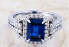 4.10Ct Blue Diamond Lab Created Ring — photo 8