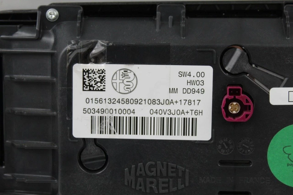 Pantalla Info-GPS-TV Pantalla 6,50" 2018-2019 ALFA-ROMEO STELVIO OEM #41424 Foto 3 de 4