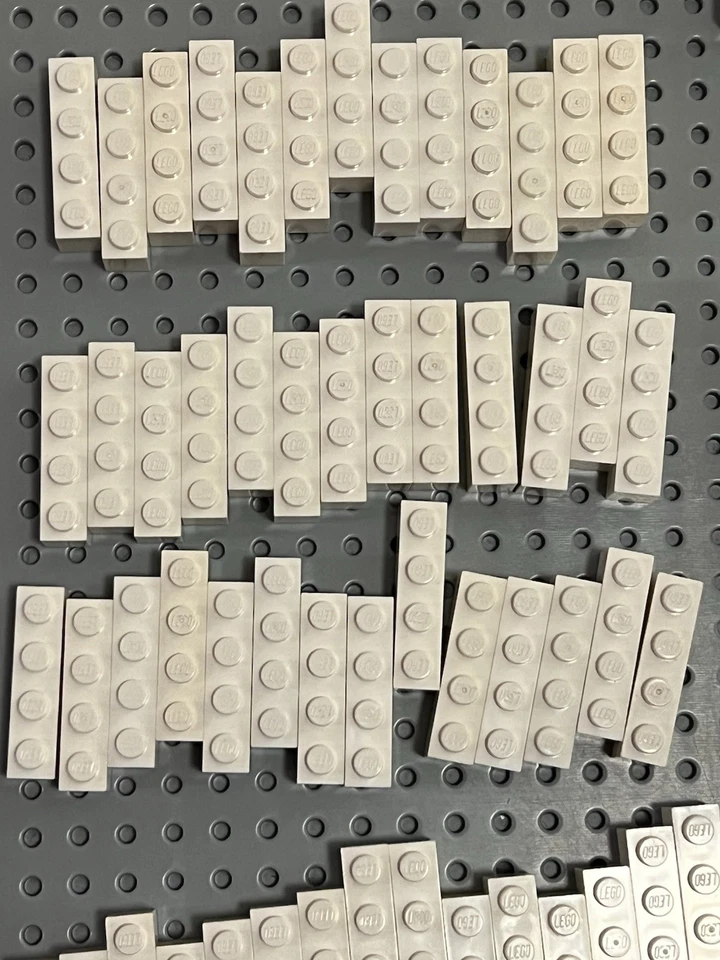 Lote de piezas LEGO ladrillo blanco a granel 225 piezas 1x1 1x2 1x3 1x4 1x6 1x8 1x10 1x12 1x16 Foto 3 de 4